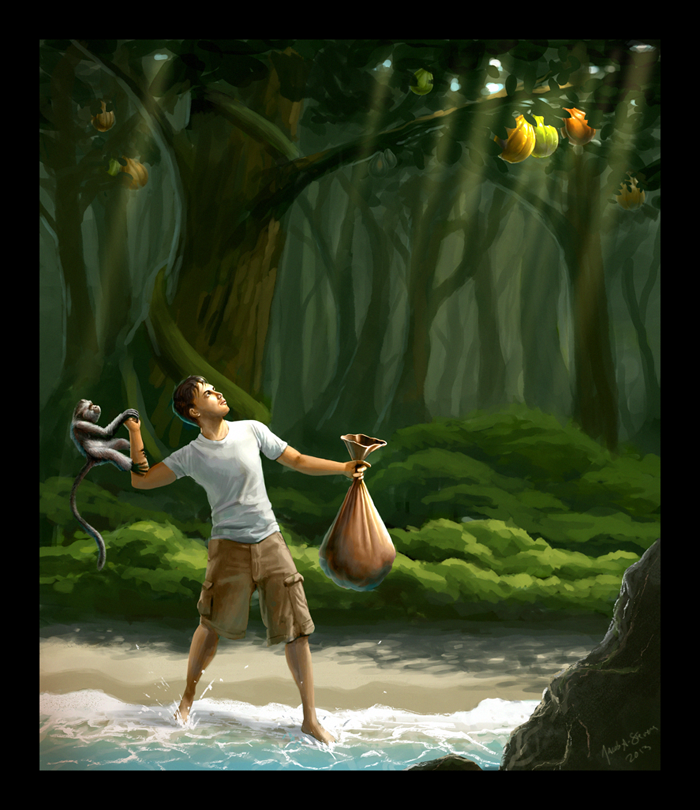 Primate Panic Concept Painting